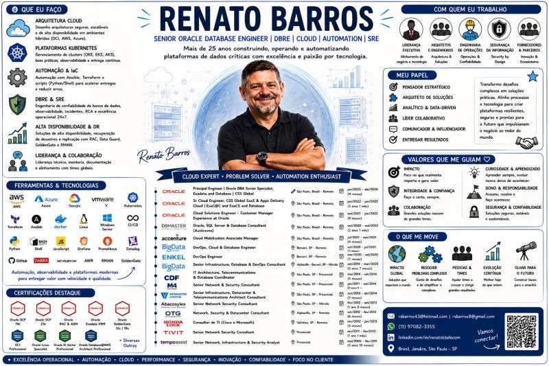 Currículo visual de Renato Barros